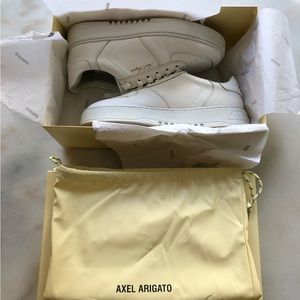 Axel Arigato Men’s Orbit White Leather Cement and Stitched Sole Sneakers US 10